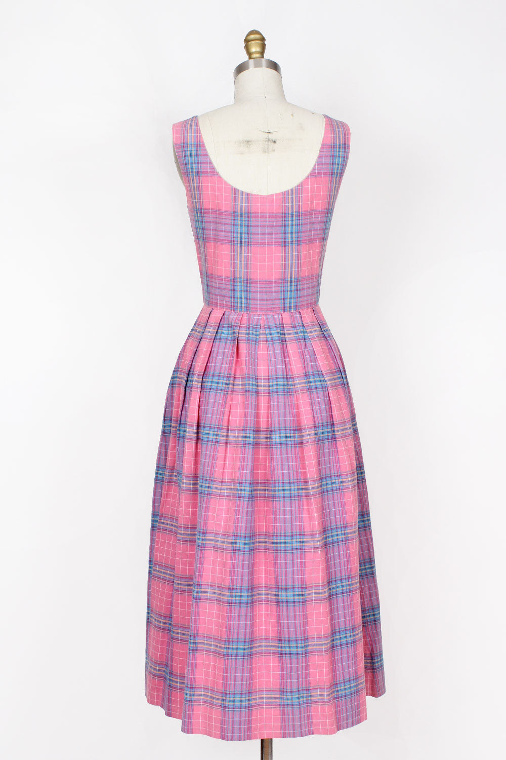 Lanz Pink Plaid Dress S