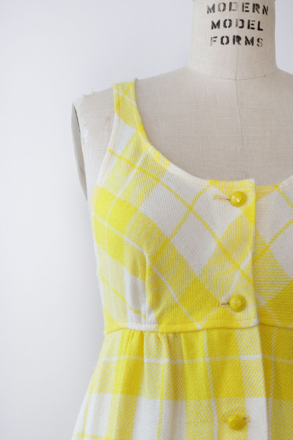 Bright Yellow Plaid Maxi XS/S