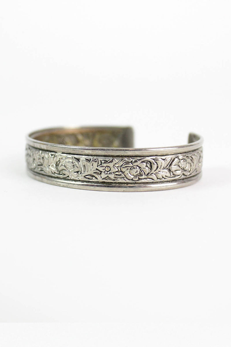 Delicate Floral Etched Cuff