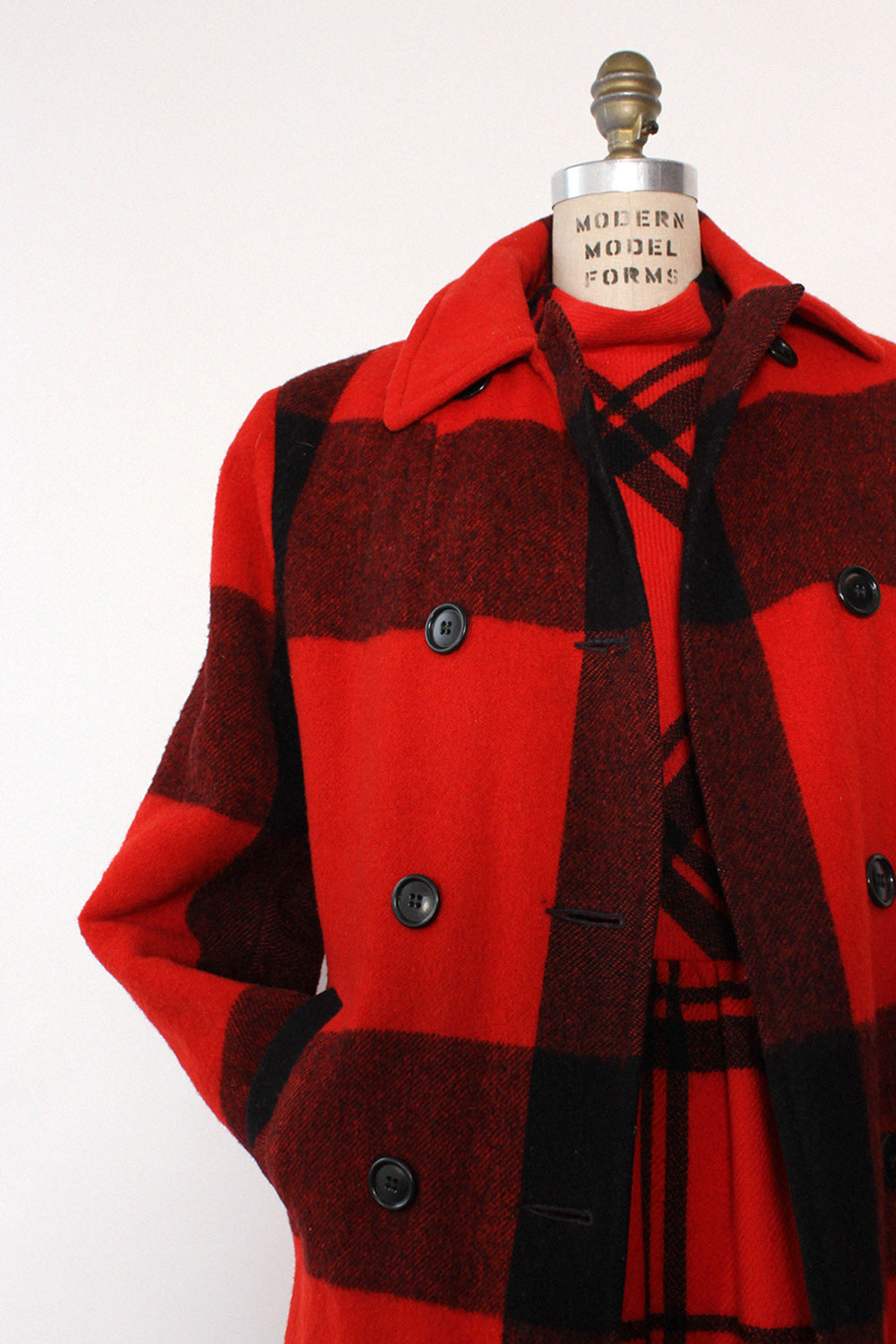 St. Marys Wool Lumberjack Plaid Coat M