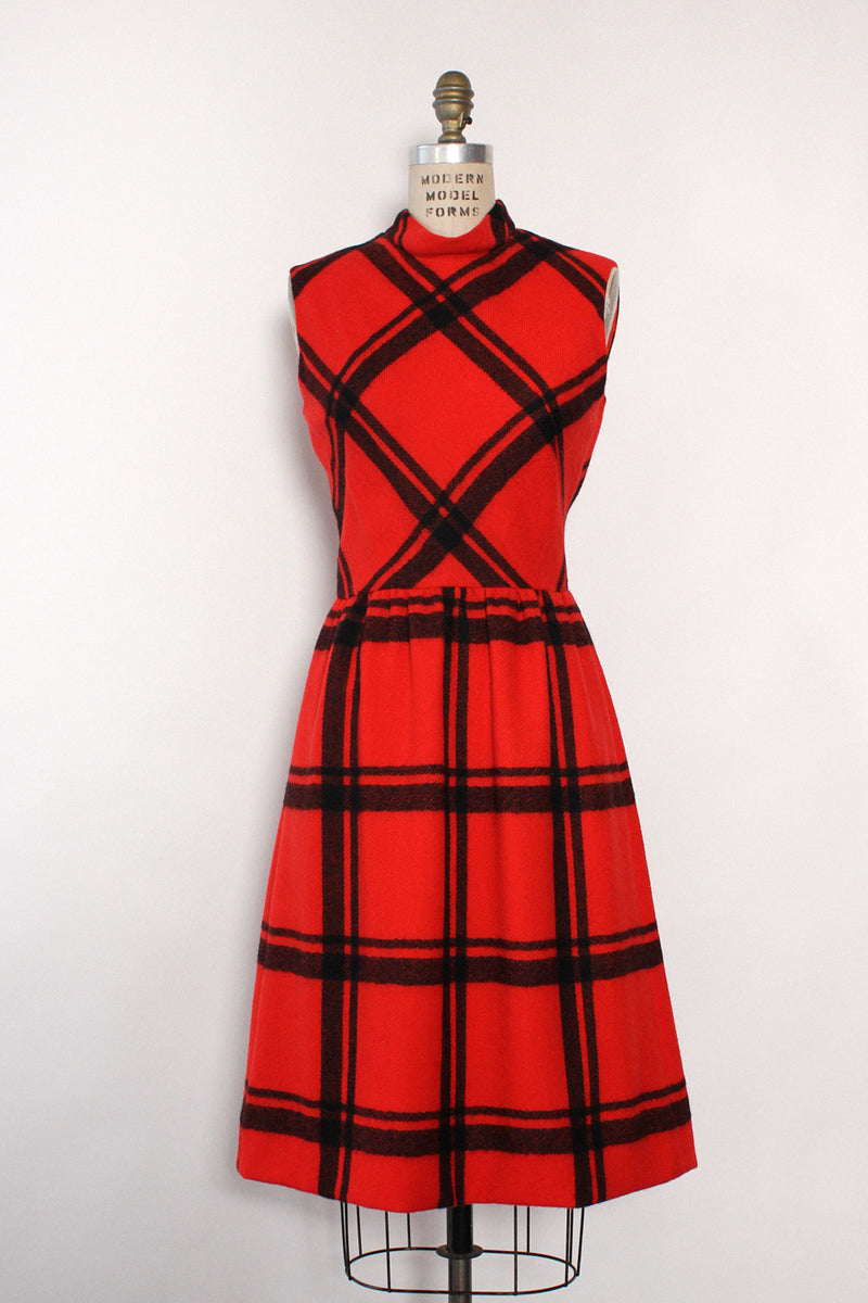 Jamison Ruby Black Plaid Dress S/M