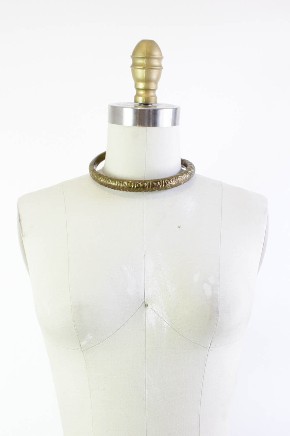 70s Indian Etched Coil Choker