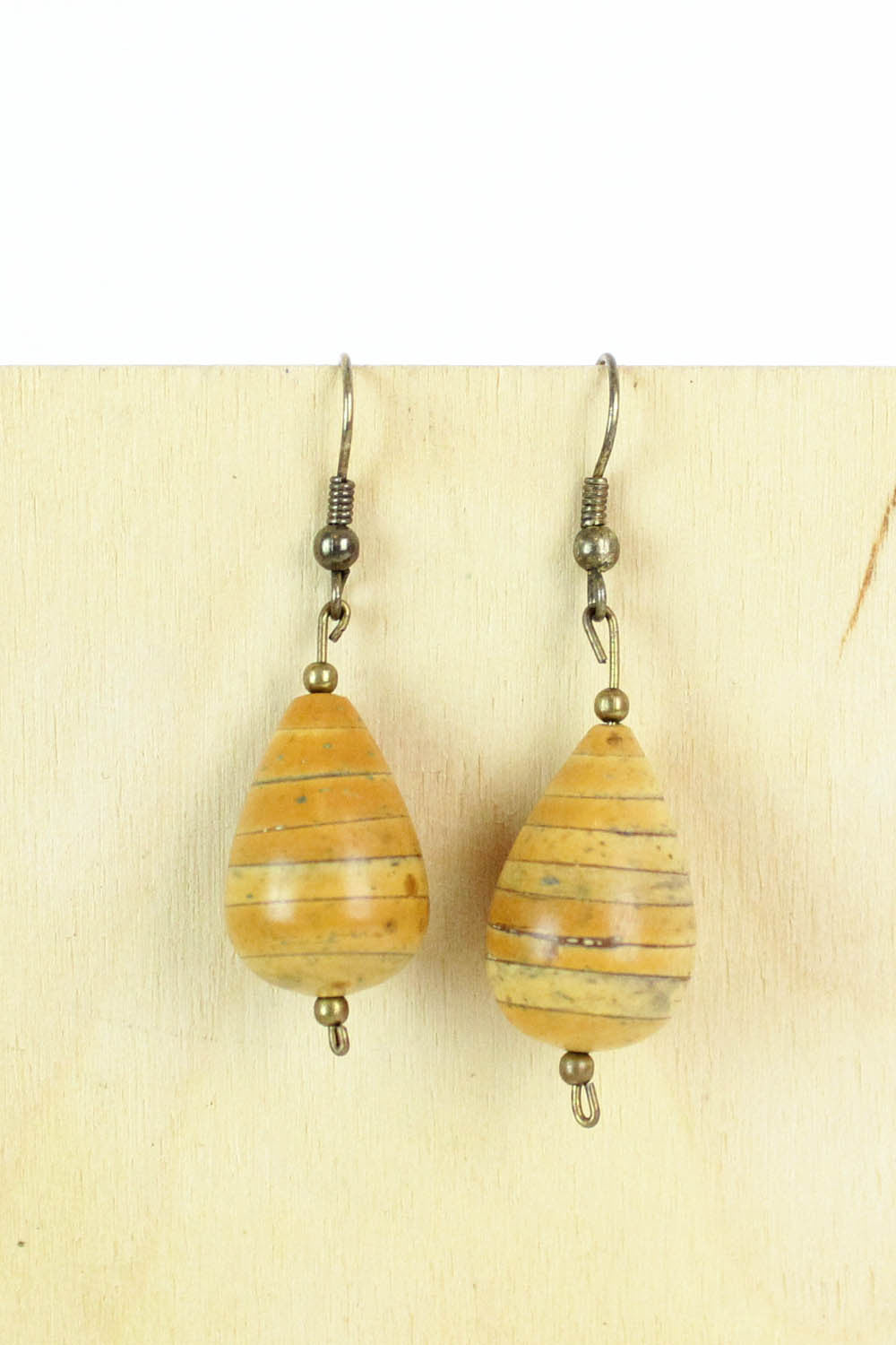 Wooden Teardrop Earrings