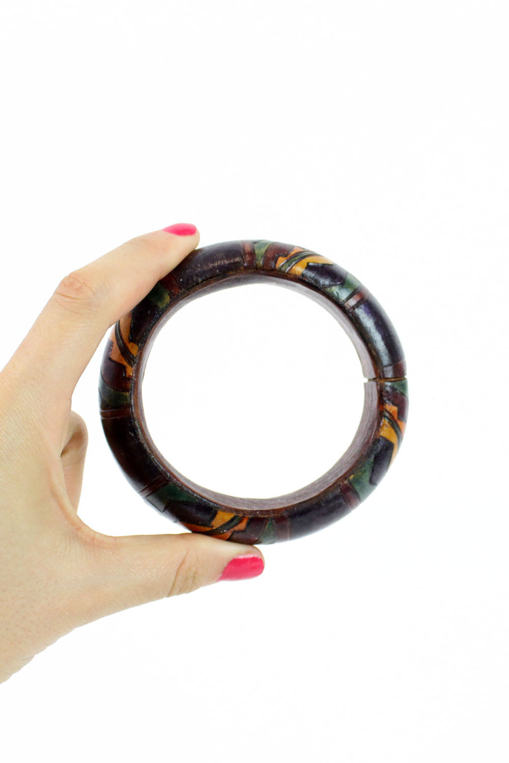 leather deco bangle