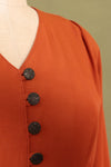 Burnt Orange Peplum Topper S/M