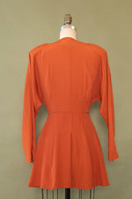 Burnt Orange Peplum Topper S/M