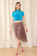 Veronique Branquinho Silk Asymmetrical Skirt S-S/M