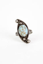 Wavy Sterling Turquoise Ring