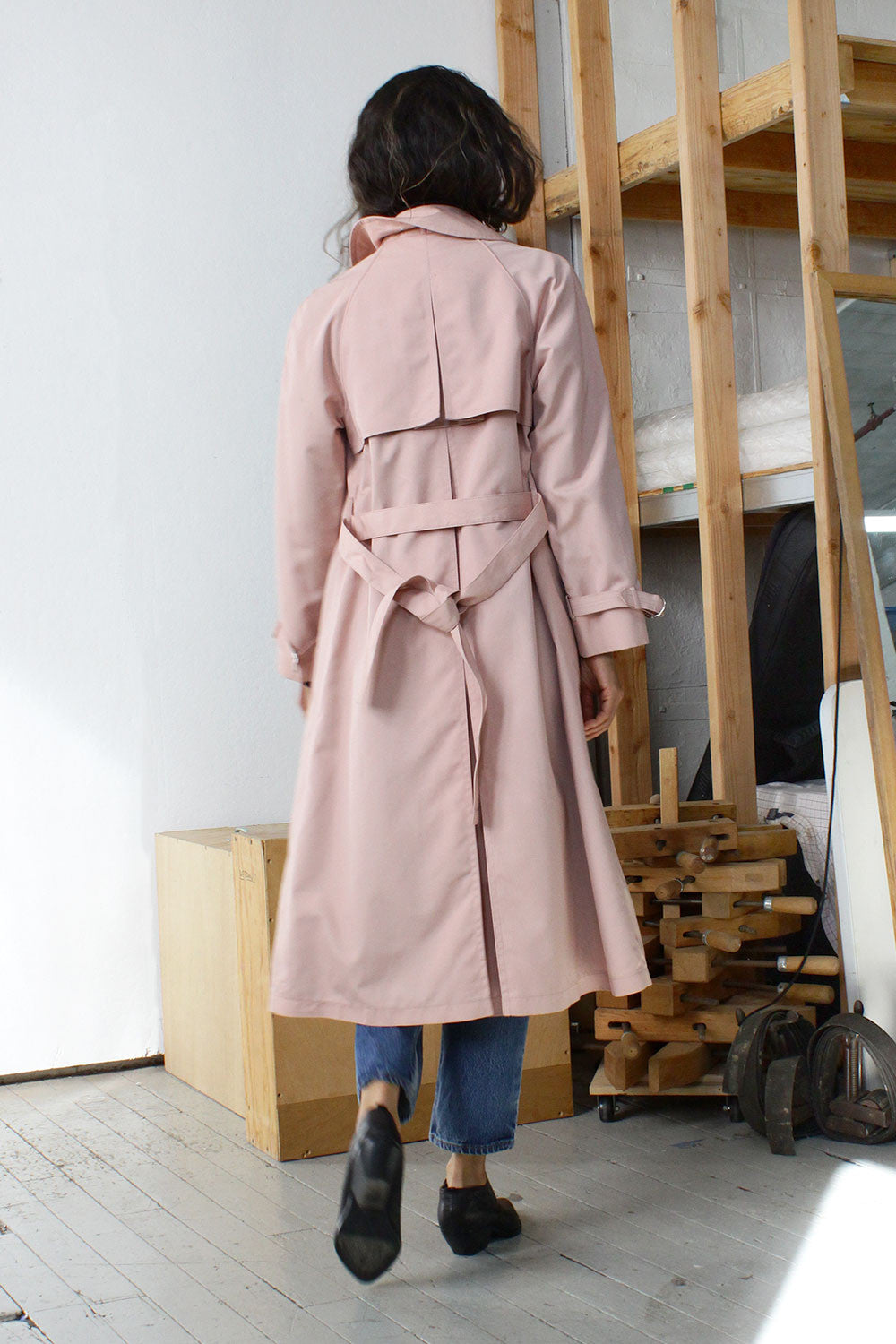 Misty Rose Trench Coat S/M