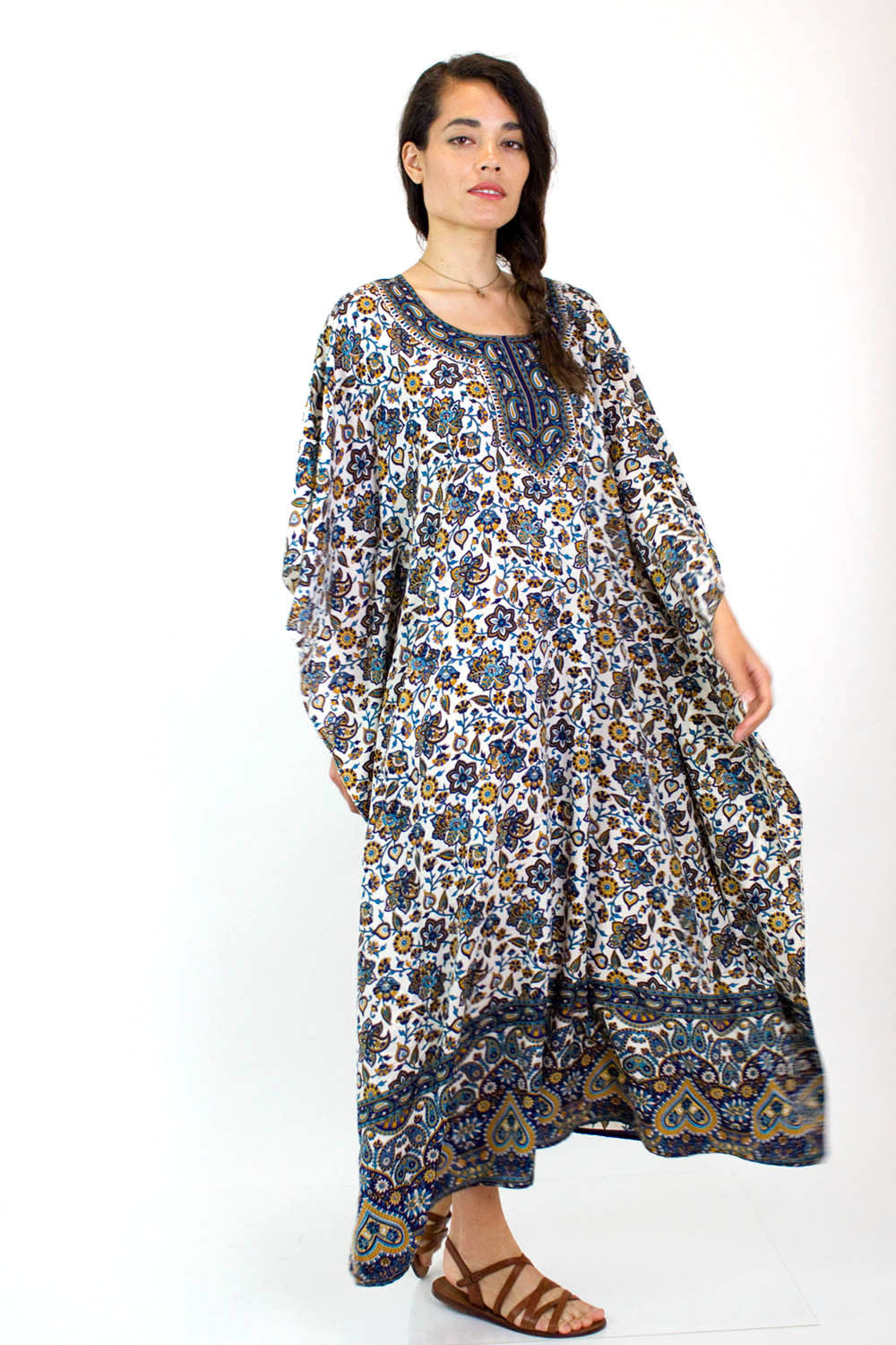 Silky Ethnic Caftan