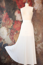 Ivory Pleated Maxi Skirt S