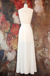 Ivory Pleated Maxi Skirt S