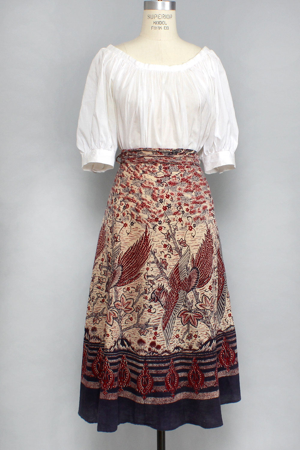 Phoenix Block Print Wrap Skirt