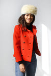 Fire Engine Red Peacoat XS/S