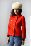 Fire Engine Red Peacoat XS/S