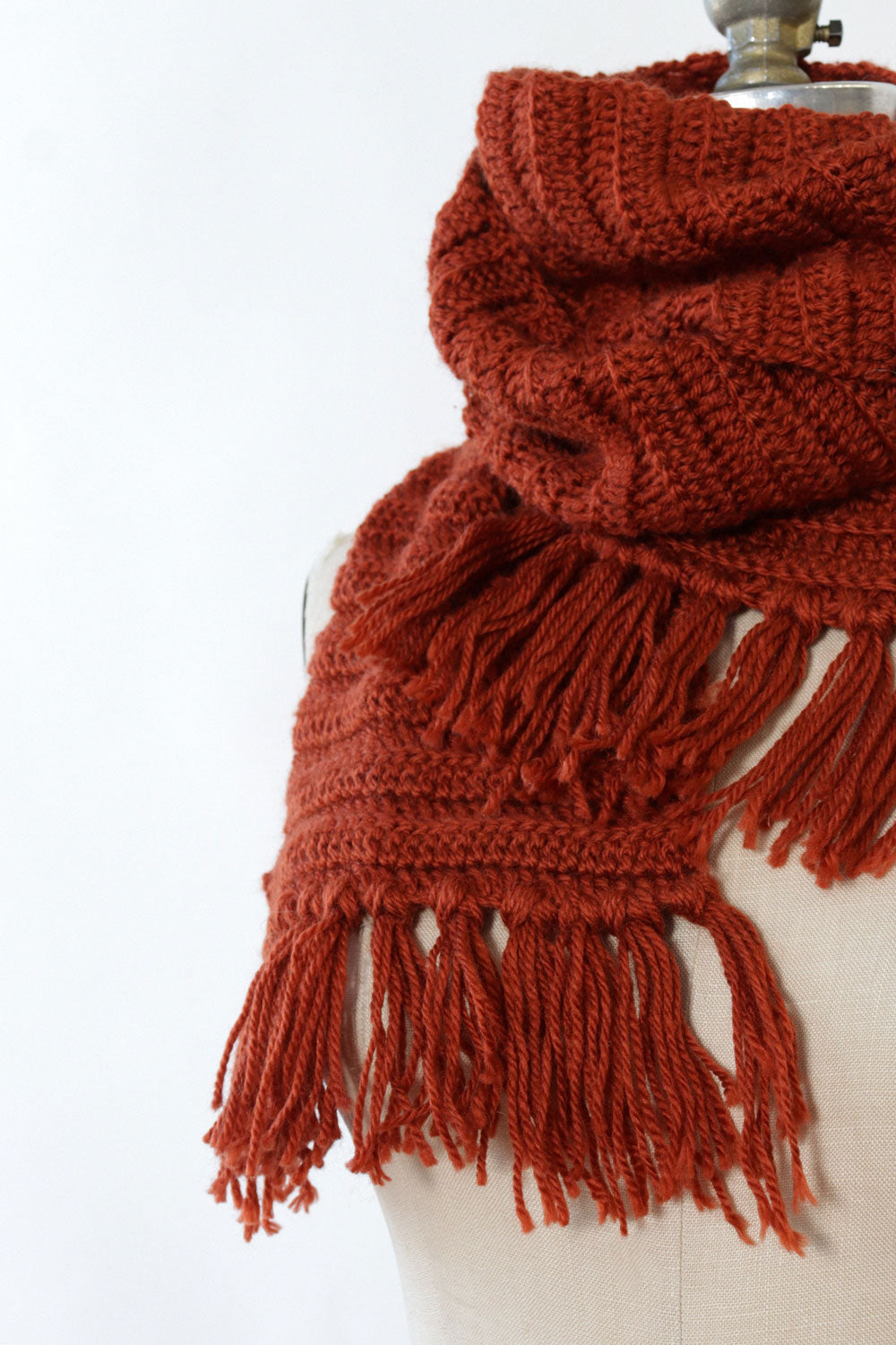 Rust Crochet Scarf