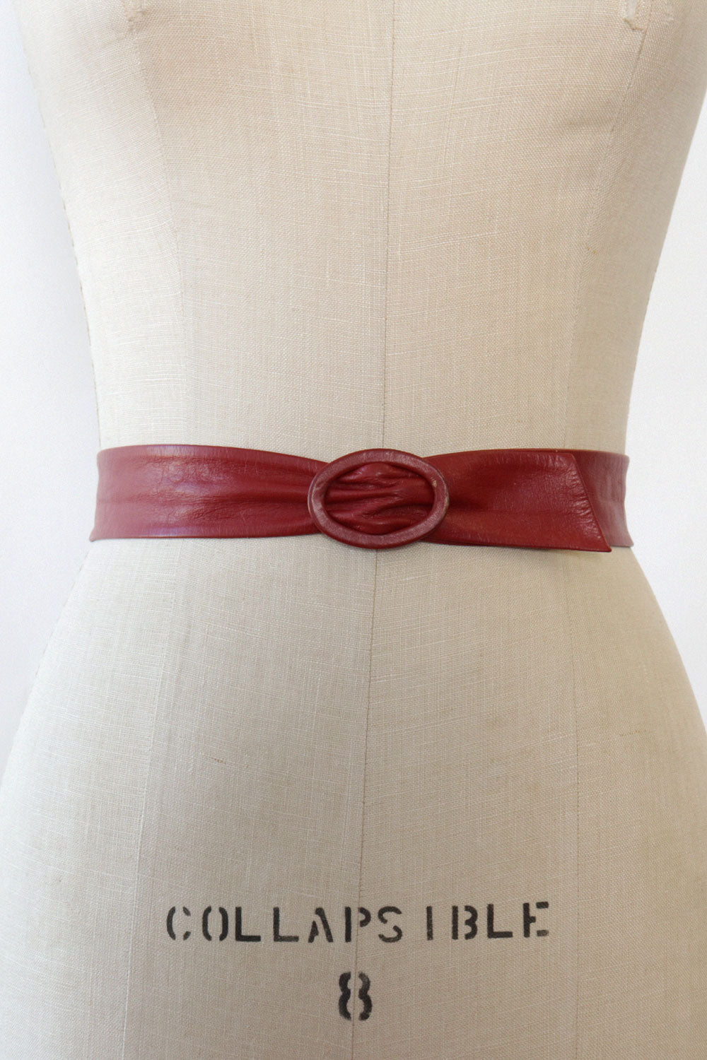 Cranberry Leather Belt XS-L