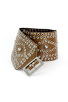 Wide Studded Leather Belt M/L