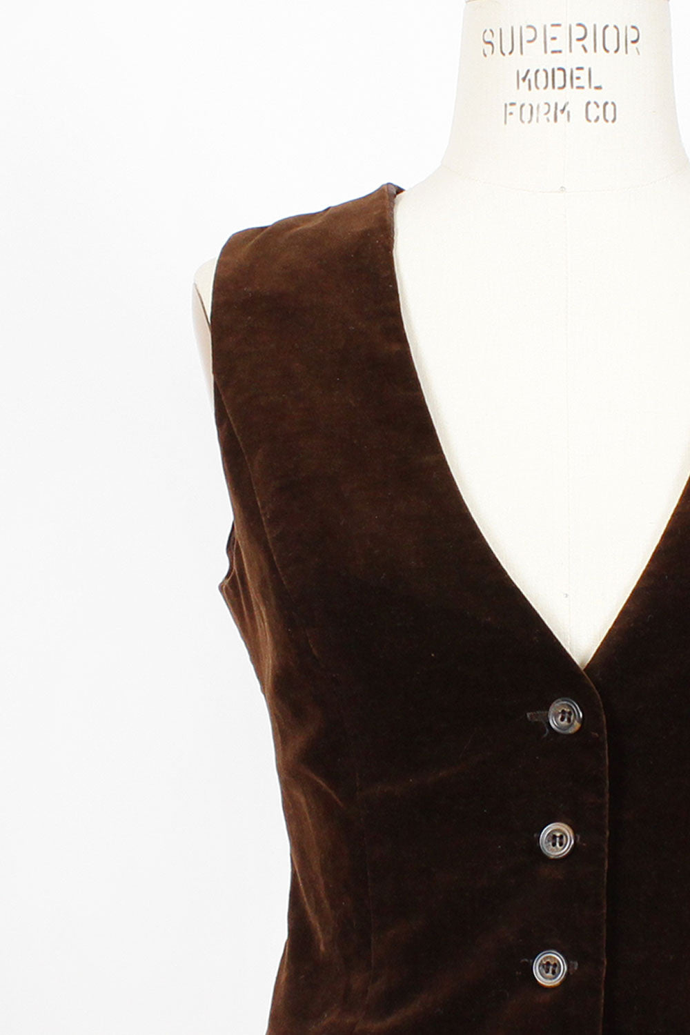 70s Velvet Vest S