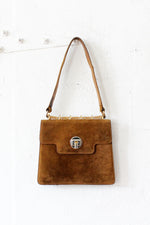 Vintage Gucci Toffee Suede Satchel