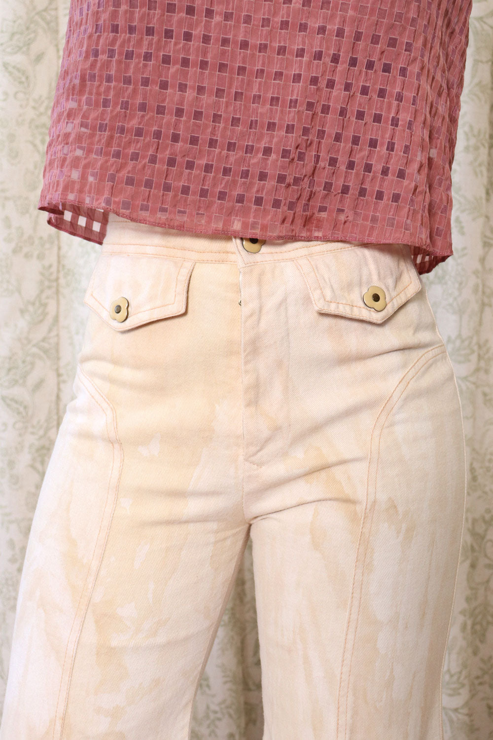 Ivory Denim Bell Bottoms XS/S