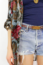 Velvet Floral Buttondown