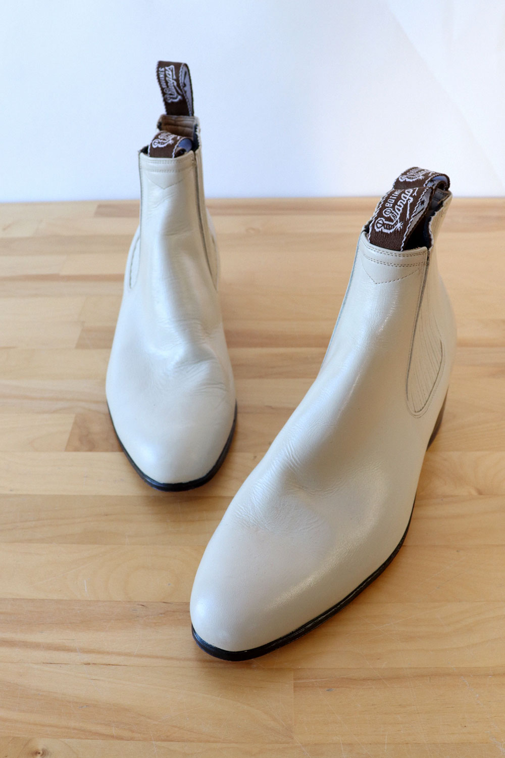 Ivory Leather Botines 10