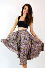 Italian Paisley Pockets Midi Skirt XS