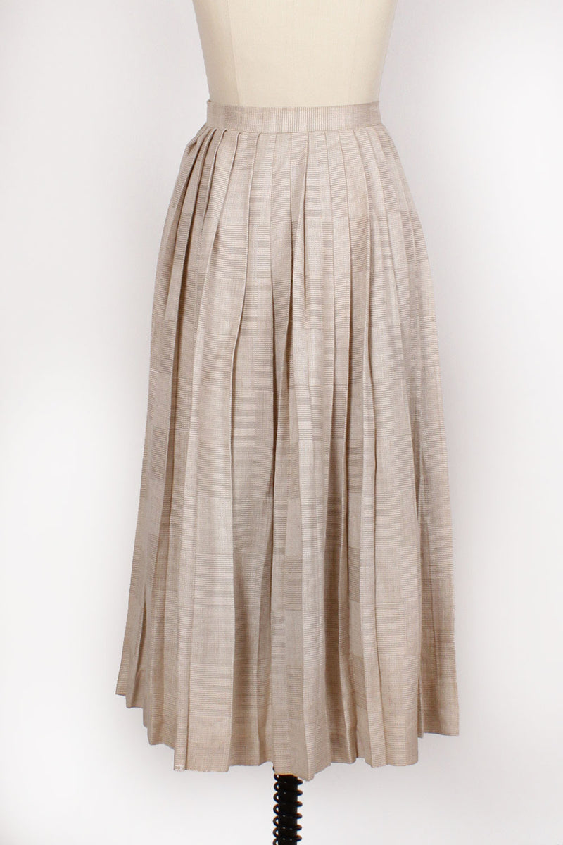 Picone Oyster Boxy Pleated Skirt S