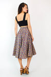 Italian Paisley Pockets Midi Skirt XS