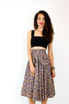 Italian Paisley Pockets Midi Skirt XS