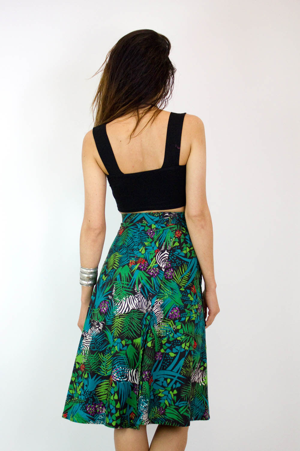 Zebras in the Bushes Wrap Skirt