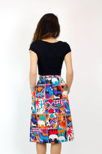 Tribal Block Print Cotton Skirt XS/S