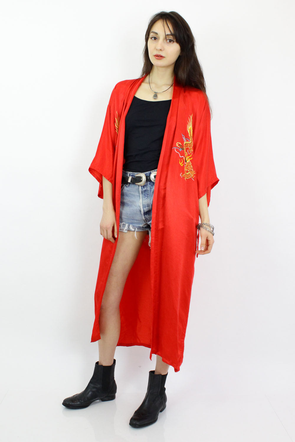 Satin Dragon Kimono