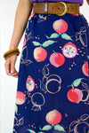 Sliced Fruit Flare Skirt S/M