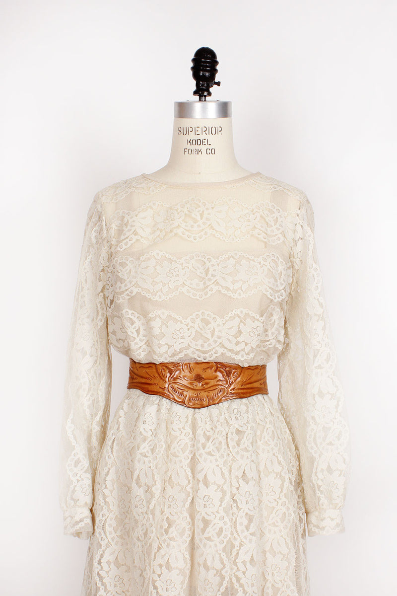 Ivory Lace Maxi Dress