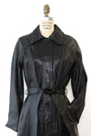 Jet Leather Belted Trench S/M