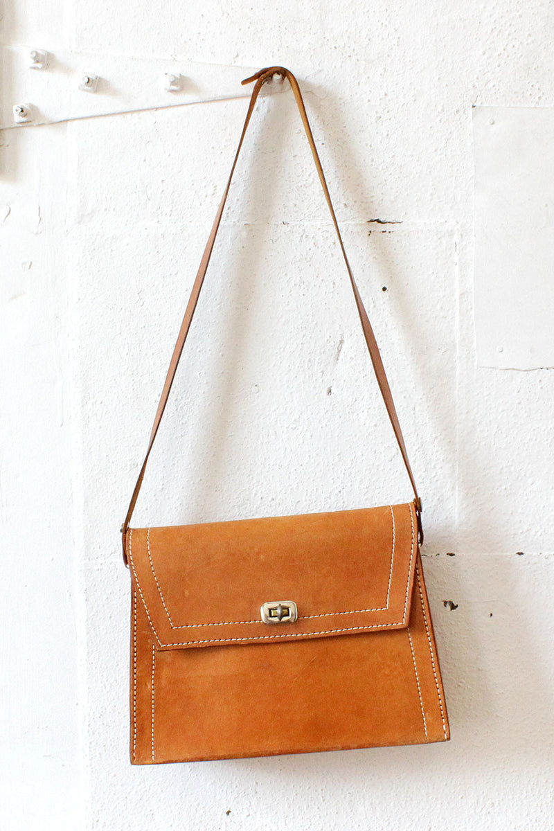 Caramel Leather Satchel