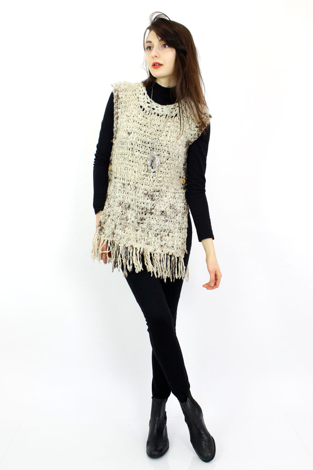 70s Kingscote Handwoven Fringe Tunic