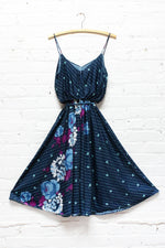 70s Blueberry Dress S/M