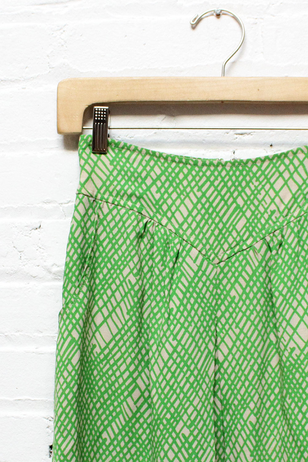 Lime Crosshatch Skirt XS