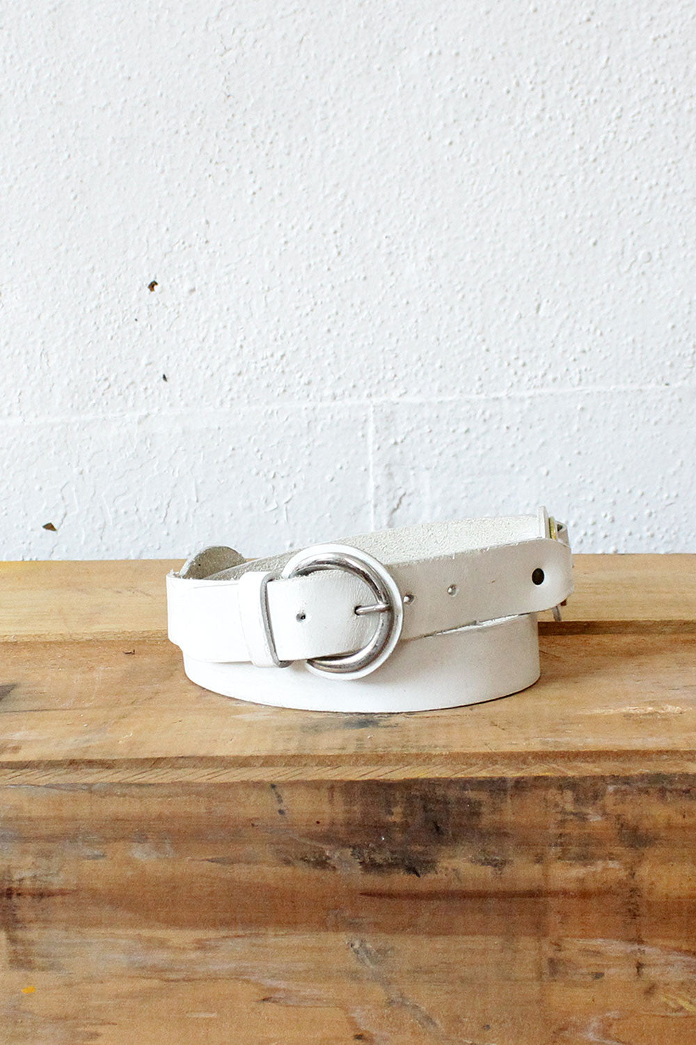 White Leather Go-Go Belt