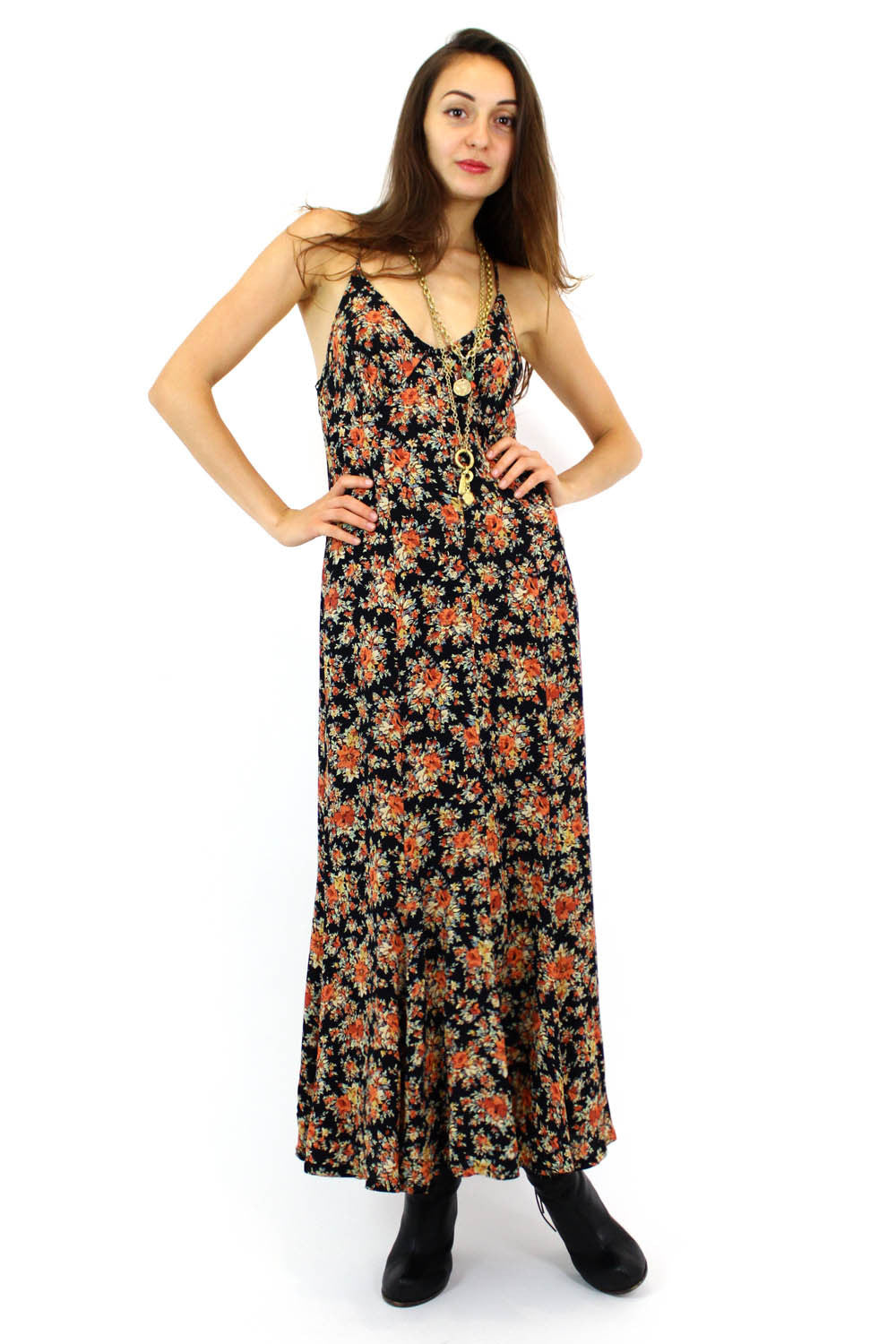 floral maxi dress vintage