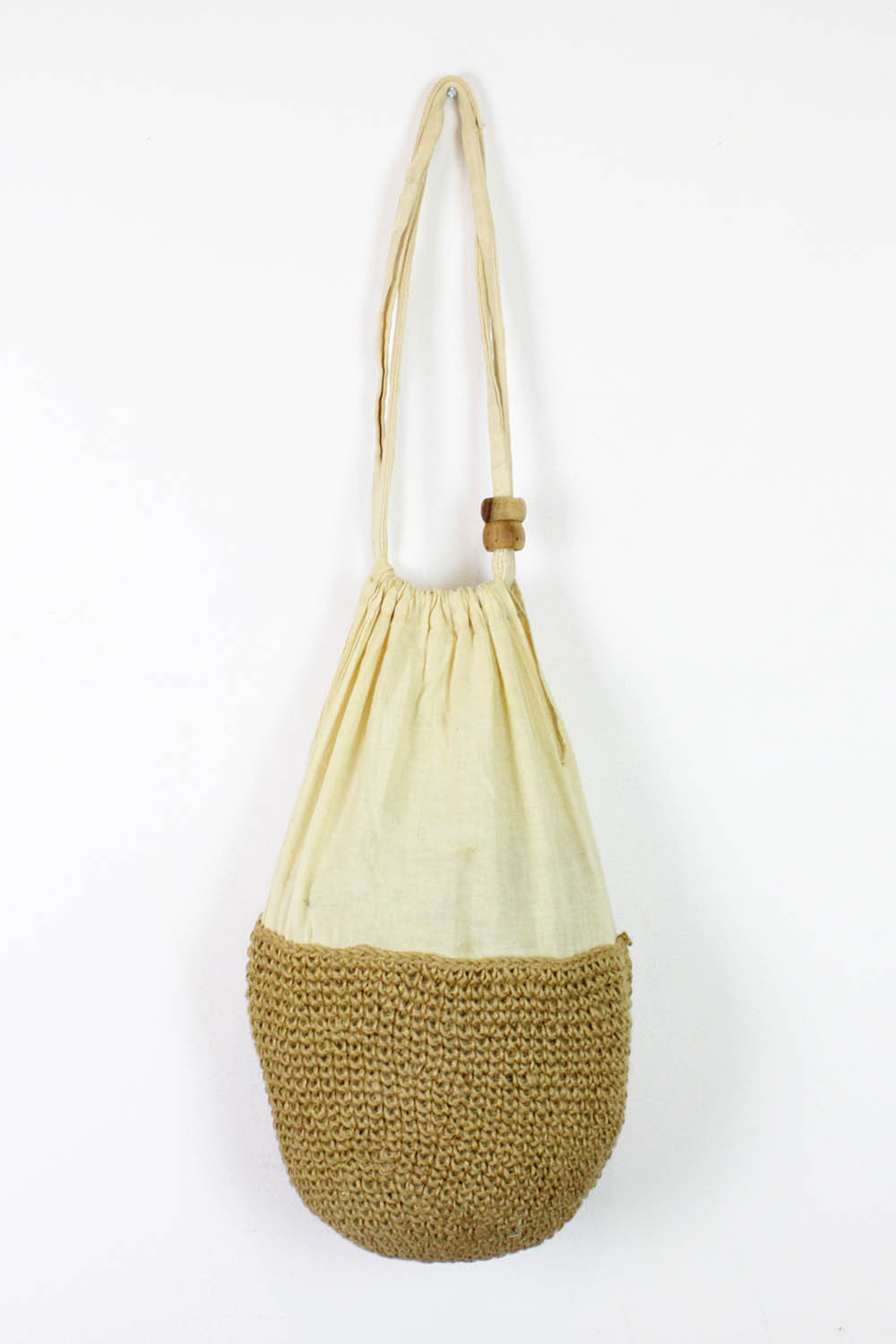 woven jute bucket bag