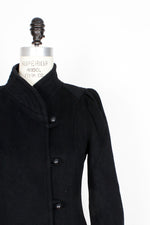 Black Wool Princess Coat S