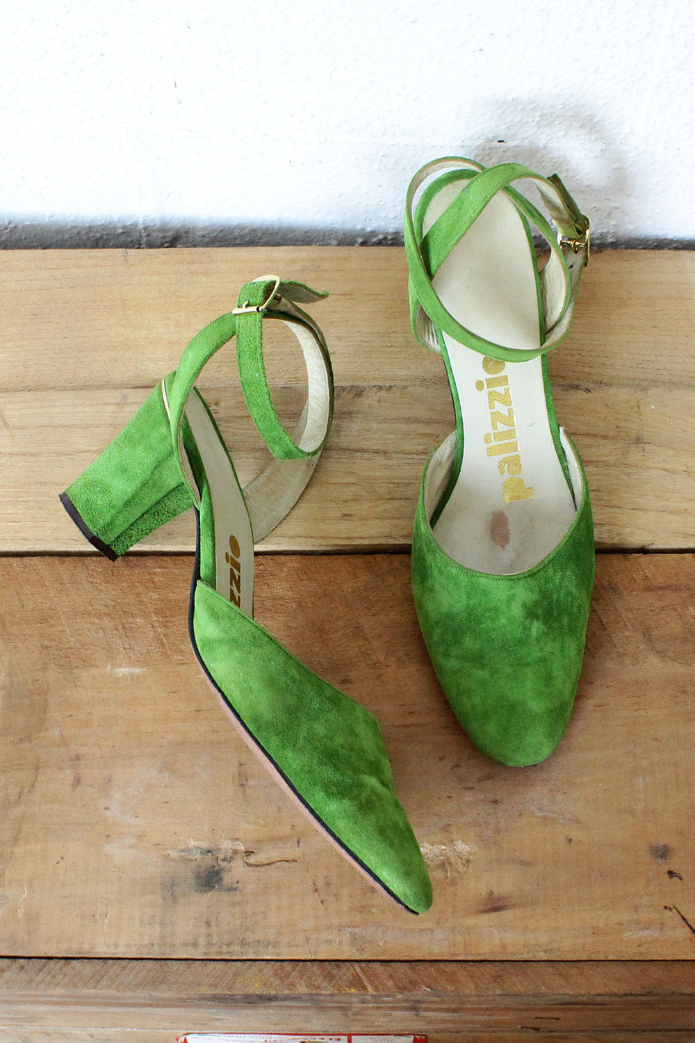 Moss Green Heels 8 N