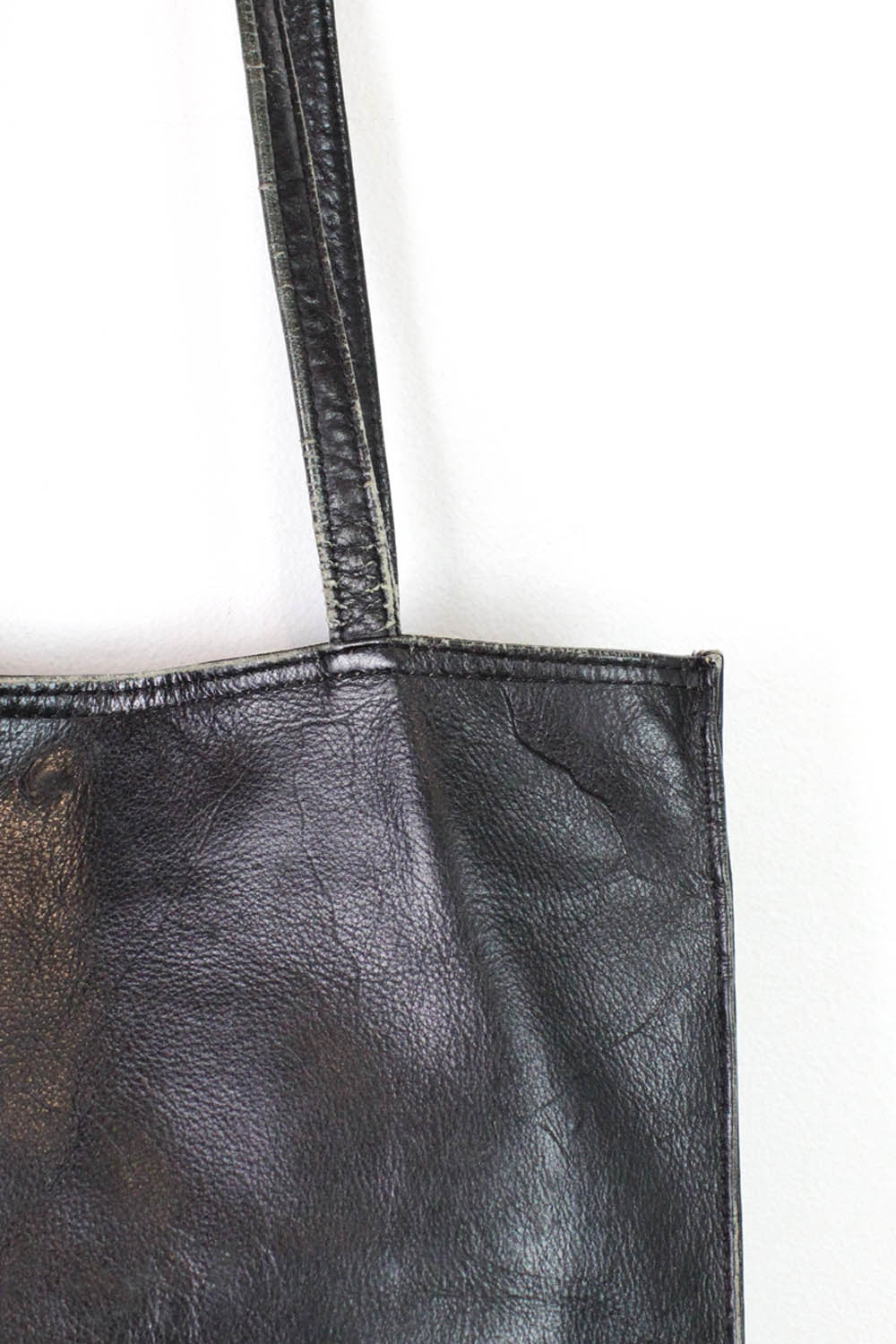 Basic Black Leather Tote