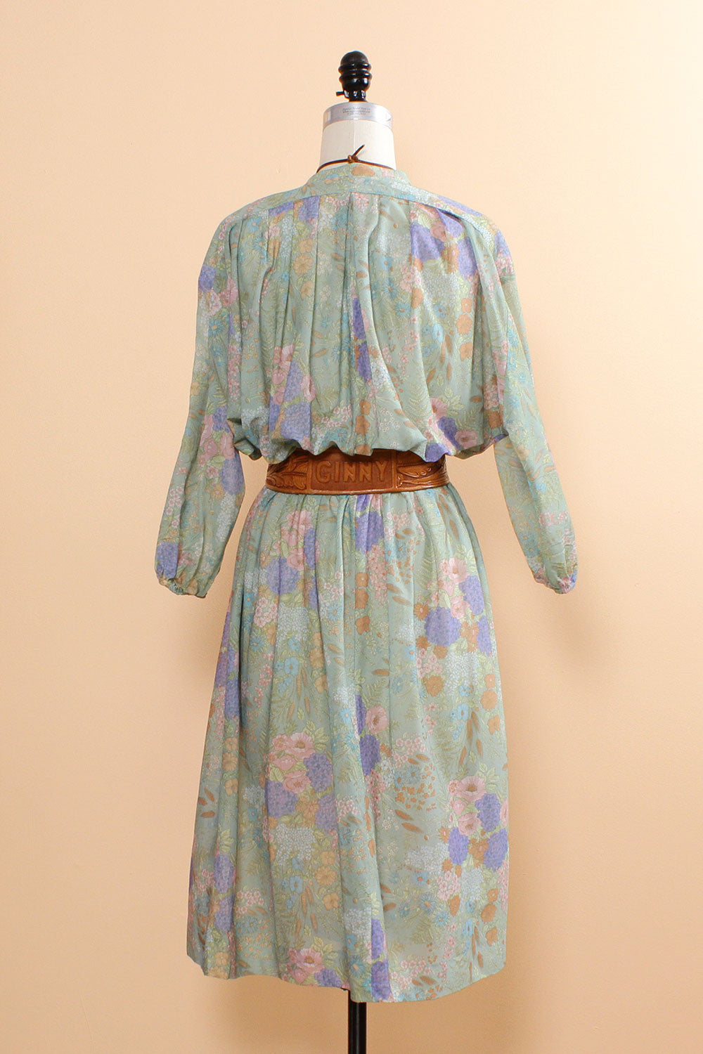 Leslie Sage Floral Peasant Dress L