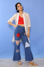 Patched Up Denim Flares S