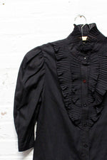 Judy Knapp 70s Tuxedo Blouse S/M